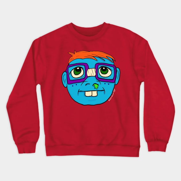 Boy Blue Crewneck Sweatshirt by Brutal Fattery